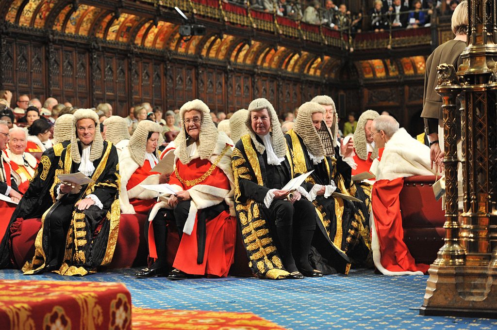 Members of the judiciary in the Lords chamber ahead of the Queen’s Speech 2013. Credit - Houses of Parliament, Flickr