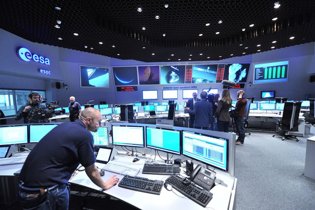 Main Control Room / Mission Control Room of ESA at the European Space Operations Centre (ESOC) in Darmstadt, Germany. Credit - ESA Jurgen Mai